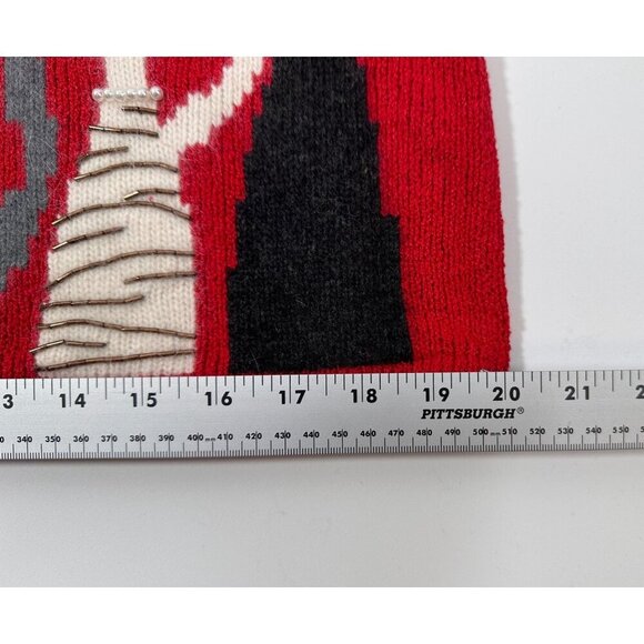 Coldwater‎ Creek Red Bejeweled Cats Kitchy Zip Sweater Jacket Size L - Picture 11 of 16